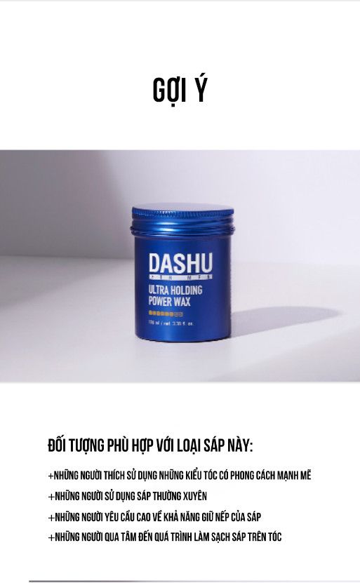 Sáp vuốt tóc Dashu For Men Ultra Holding Power 100ml