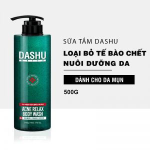Sữa Tắm Tẩy tế bào chết và trị mụn lưng Dashu Daily Acne Relax Bodywash 500ml