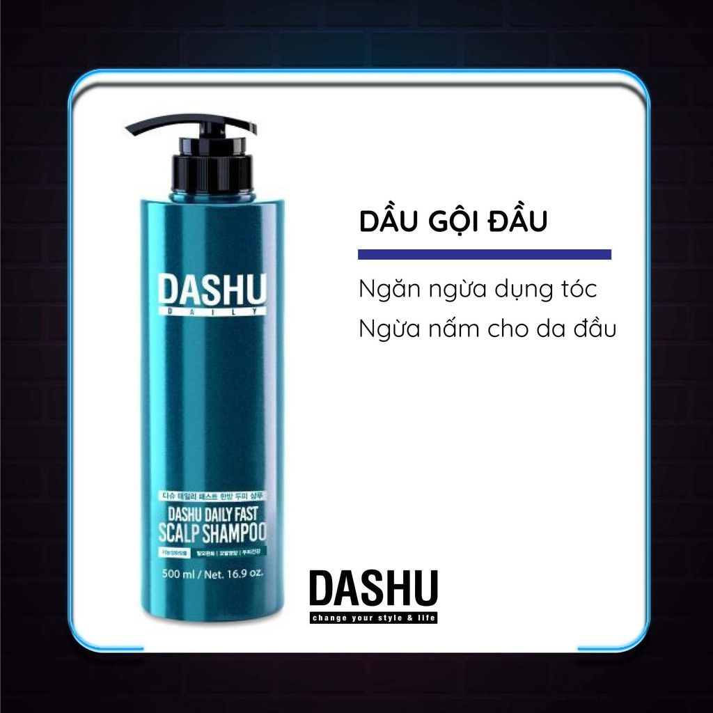 Dầu gội đầu trị gầu và nuôi dưỡng da đầu Dashu Daily Fast Scalp Shampoo